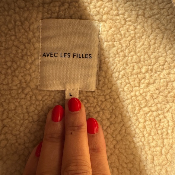 Avec les Filles Oversize Faux Shearling Moto Jacket - Picture 2 of 4